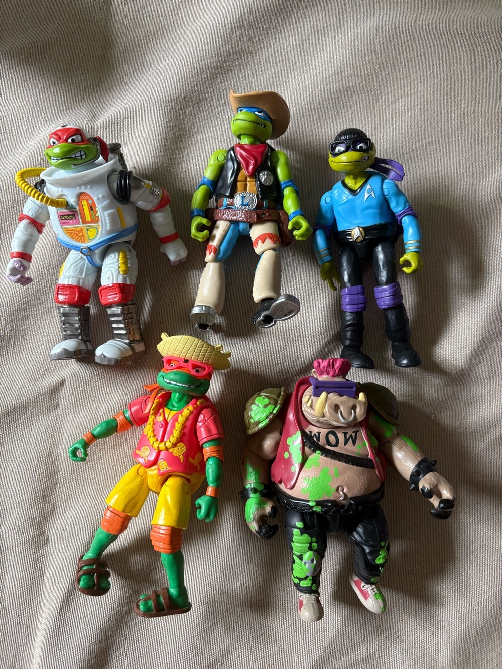 TMNT Mutant Mayhem 5 figures Playmates toys 4-5 inches